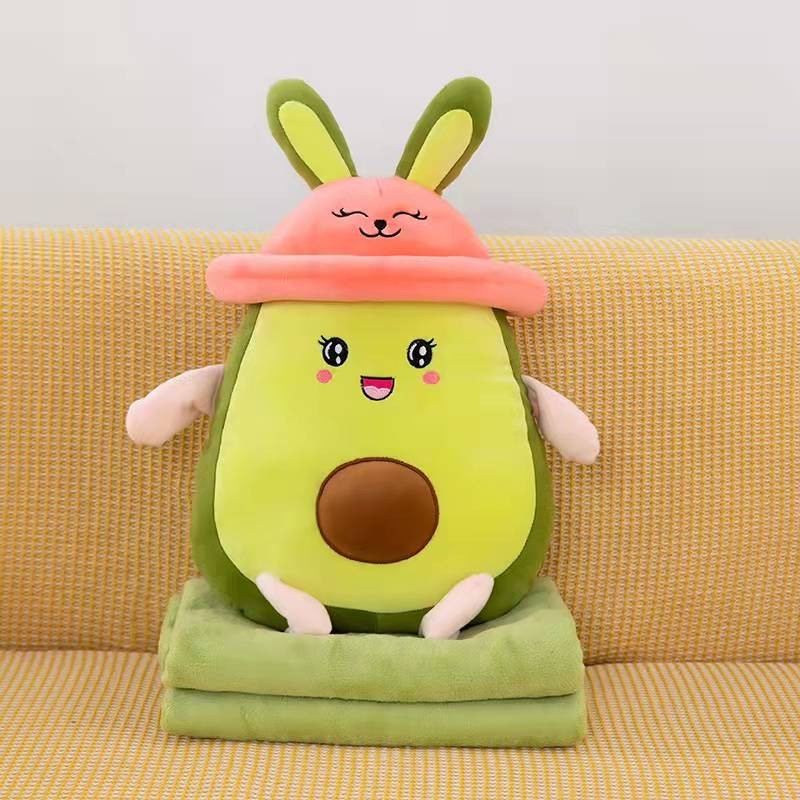 Іграшка подушка з пледом всередині Авокадо 3в1, висота 53 см, фото 1