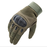 Військові рукавички з захистом кісточок ReFire Gear для сенсорних екранів М хакі