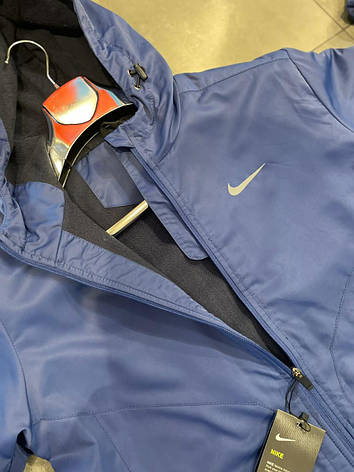 Зимовий спортивний костюм Nike синій. Дуже теплий спортивний костюм Найк на флісі розмір S, фото 1