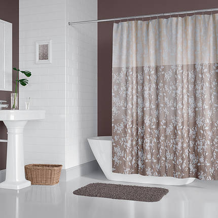 Штора для ванної Flower Tropik Туреччина 180*200 см, фото 1