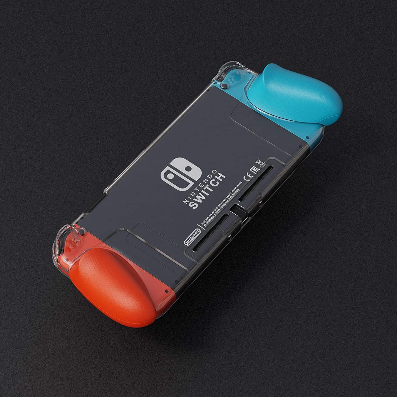 Skull & Co GripCase Crystal стикуваний прозорий захисний чохол зі змінними ручками Mario blue Nintendo Switch