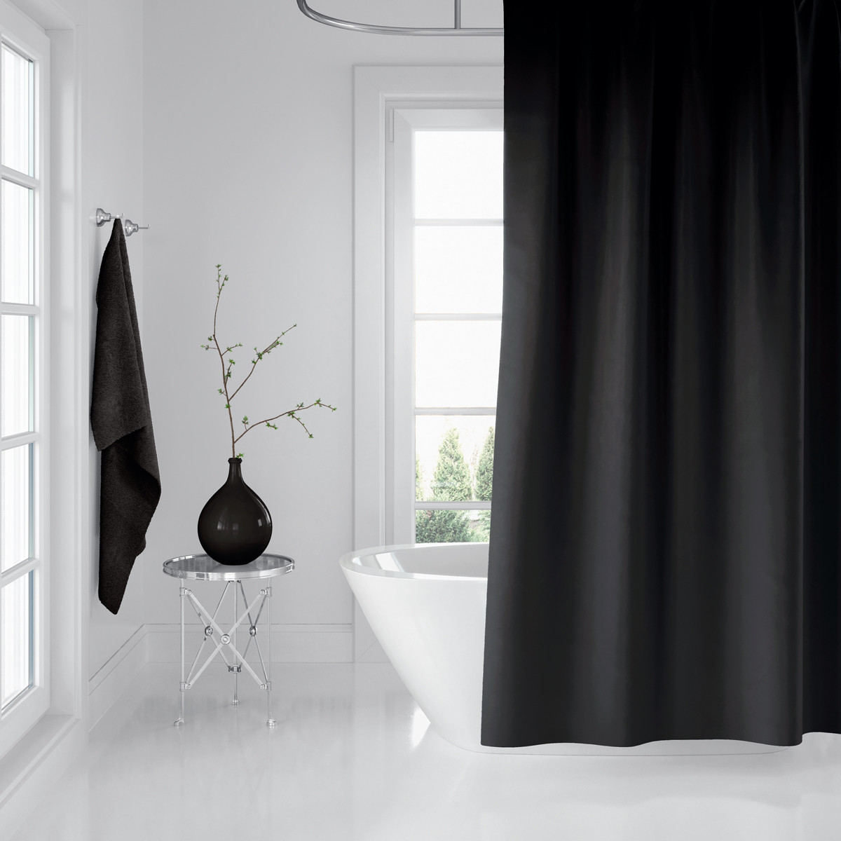 Штора для ванної широка 240x200 см Black Tropic Туреччина
