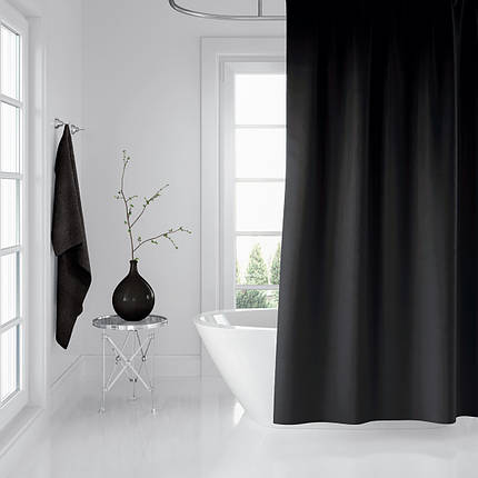 Штора для ванної широка 240x200 см Black Tropic Туреччина, фото 1
