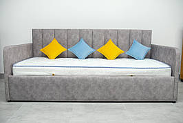 Односпальне ліжко в тканині з підйомним механізмом Olivia Д 04