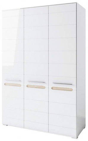 Шафа 3Д без дзеркал  для спальні / вітальні / передпокою Б'янко Світ меблів, колір білий глянець, фото 2