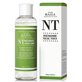 Тонер із ніацинамідом Cos De Baha тонер Nt Niacinamide Toner 200 мл.