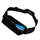 Сумка на пояс для бігу(27х10 см 7х10)Go Runners Pocket Belt / Поясна спортивна сумка Чорна, фото 6