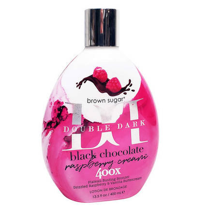 Лосьон для засмаги у солярії brown sugar DOUBLE DARK BLACK CHOCOLATE RASPBERRY CREAM 400мл, фото 1