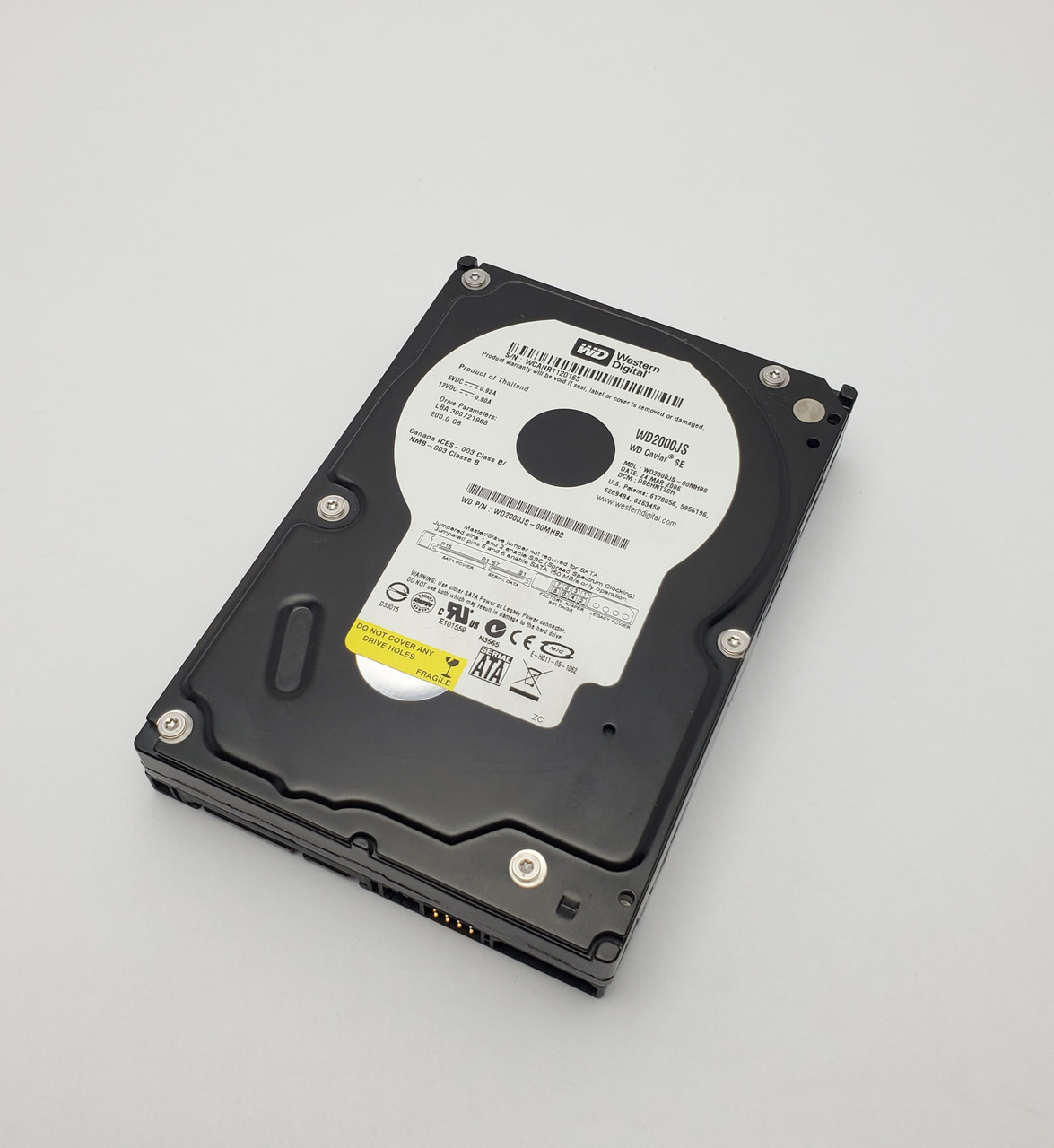 Жорсткий диск wd2000js-00mhb0 hdd sata 3.5 200gb з розборки