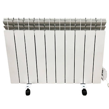 Обігрівач масляний алюмінієвий Gladiator HYBRID 10 секцій, термостат 1500Вт Wi-Fi, компл. роликів