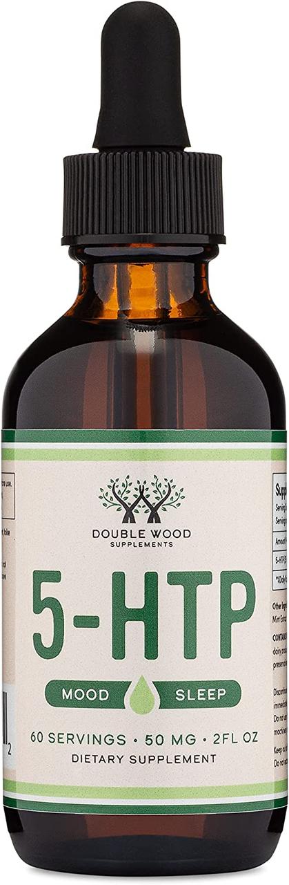 Double Wood 5-HTP Liquid Drops / 5-гідрокситриптофан для гарного настрою та сну рідкий 60 мл