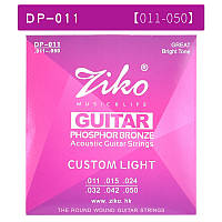 Набор бронзовых струн Ziko для акустической гитары DP-011
