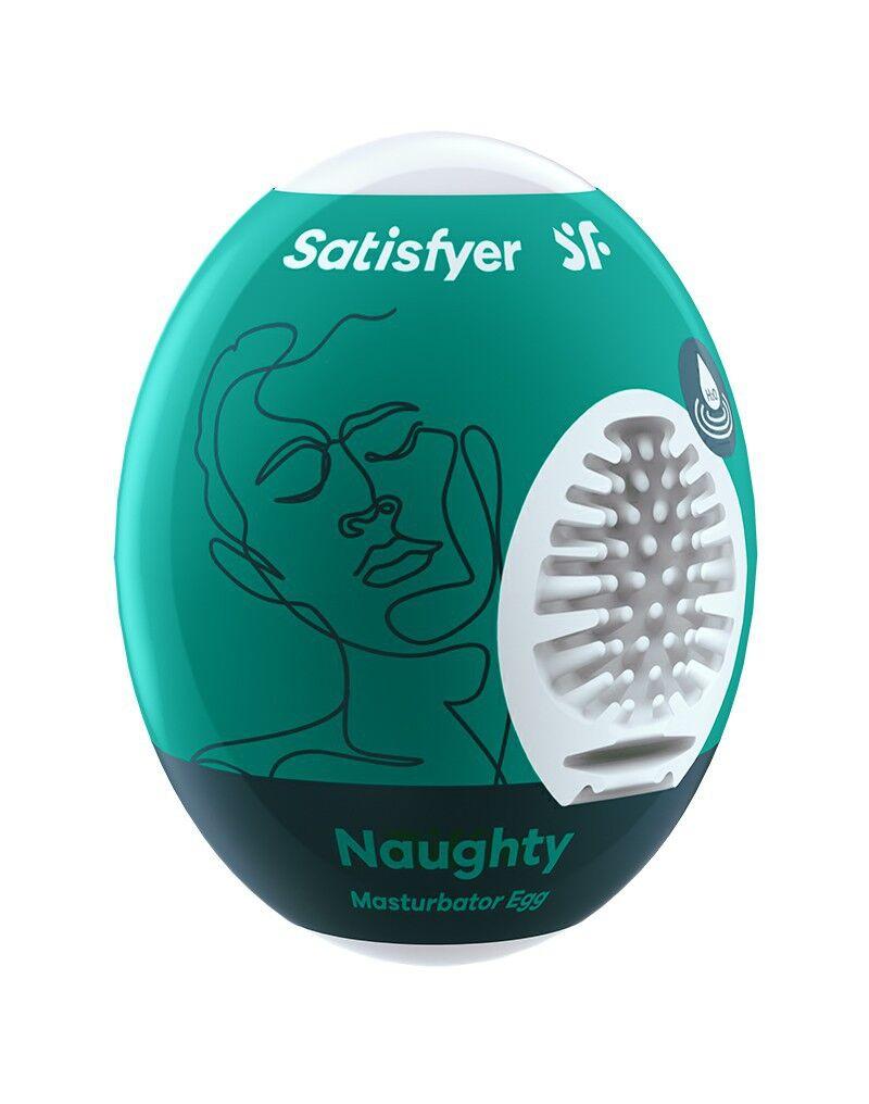 Самозмащувальний мастурбатор-яйце Satisfyer Egg Naughty, одноразовий, не вимагає змащення