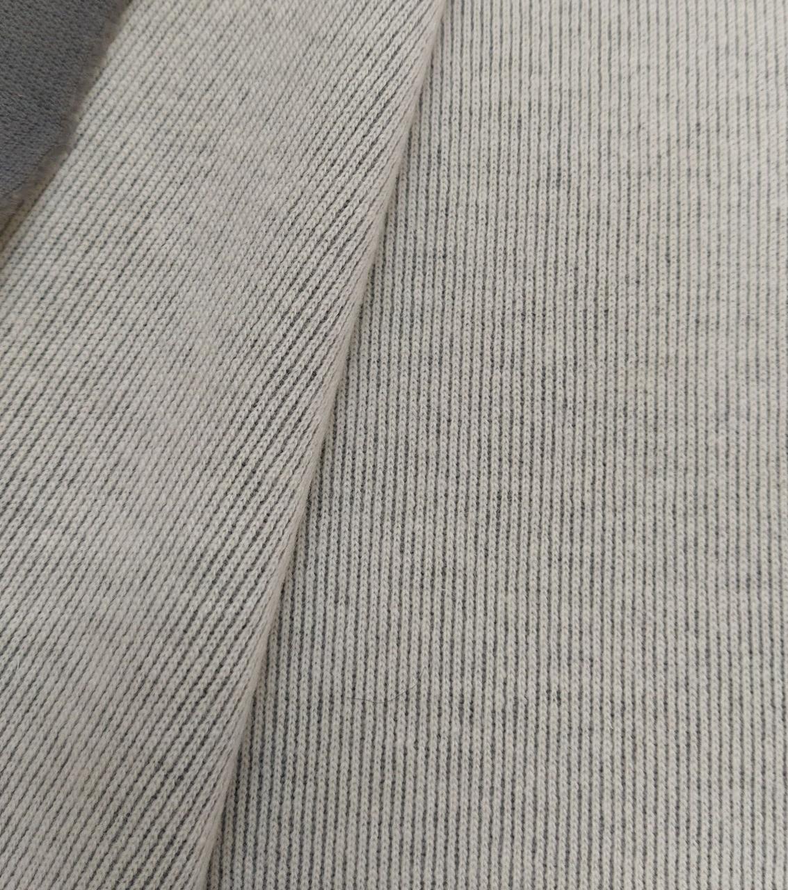 Трикотаж дабл рубчик колір молочний, фото 1