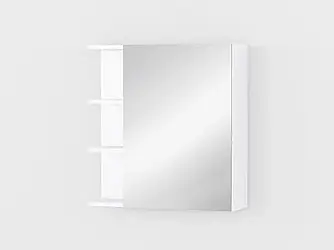 Полиця навісна з дзеркалом у ванну Opendoors Білий