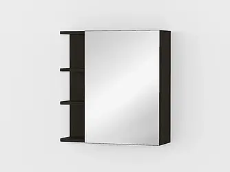 Полиця навісна з дзеркалом у ванну Opendoors Венге Темний