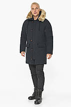 Куртка тепла чоловіча графітового кольору на зиму модель 41255 52 (XL), фото 3