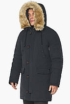 Куртка тепла чоловіча графітового кольору на зиму модель 41255 52 (XL), фото 2