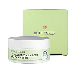 Крем для обличчя відновлювальний Hollyskin Glycolic AHA Acid з гліколевою кислотою 50 мл 0213h