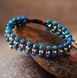 Плетений браслет із натуральних каменів «Шахеризада»