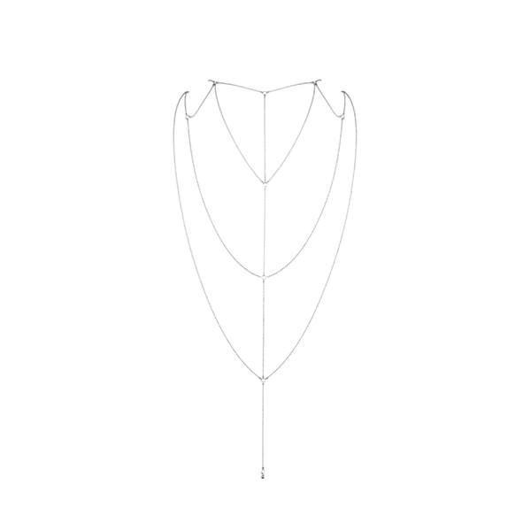 Прикраса сексуальна для спини і декольте Bijoux Indiscrets Magnifique Back and Cleavage Chain-Silver Срібло Talla, фото 1