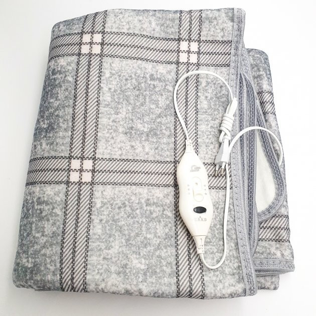 Електропростирадло Electric Blanket ART-7417 з підігрівом і регулятором температури 150*160 см 100 Вт Сіре