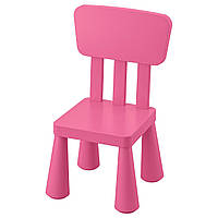 Детский стул для дома/улицы IKEA MAMMUT розовый 803.823.21