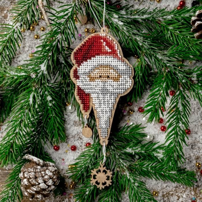 Набір для вишивання бісером для дерева Санта FLK-458