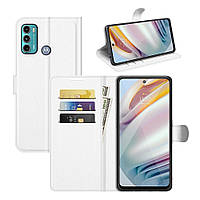 Чехол-книжка Litchie Wallet для Motorola G60 White