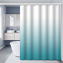 Шторка для ванної кімнати Bathlux 180 x 180 см люкс якість з водовідштовхувальним покриттям, Бірюзовий градієнт топ