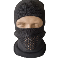 Тактическая зимняя шапка-балаклава 2 в 1 Черного цвета. Тёплая военная маска