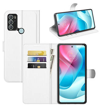 Чохол-книжка Litchie Wallet для Motorola G60S White