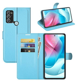 Чохол-книжка Litchie Wallet для Motorola G60S Light Blue