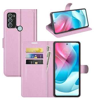 Чохол-книжка Litchie Wallet для Motorola G60S Light Pink