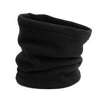 Чоловічий зимовий теплий снуд бафф для військових чорний, армійський флісовий шарф снуд чорного кольору для зсу топ