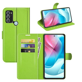 Чохол-книжка Litchie Wallet для Motorola G60S Light Green