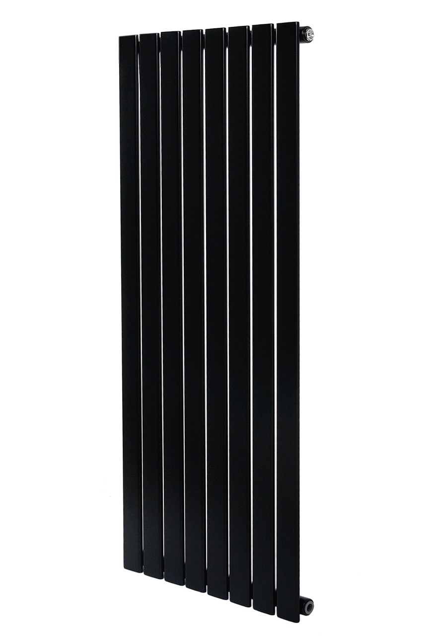 Дизайнерський вертикальний радіатор опалення ARTTIDESIGN Livorno 8/1200/544 чорний матовий.