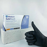 Нитриловые перчатки Medicom Advanced Black плотность 3,6 грамм, размер "XS", 100 шт ( "№ 1100")