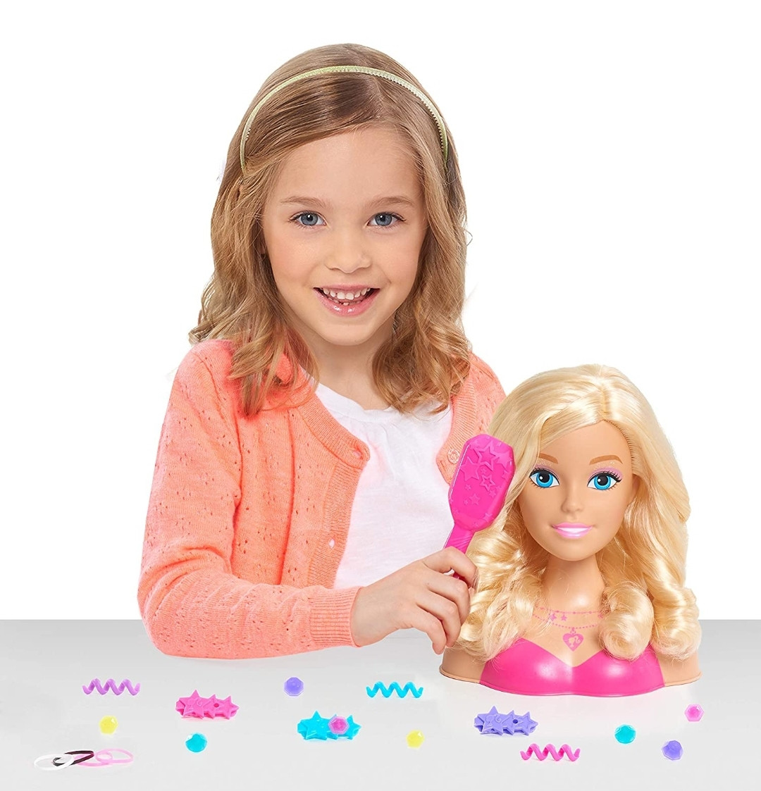 Барби манекен голова для причесок блондинка Barbie styling head - фото 2 - id-p1693370099