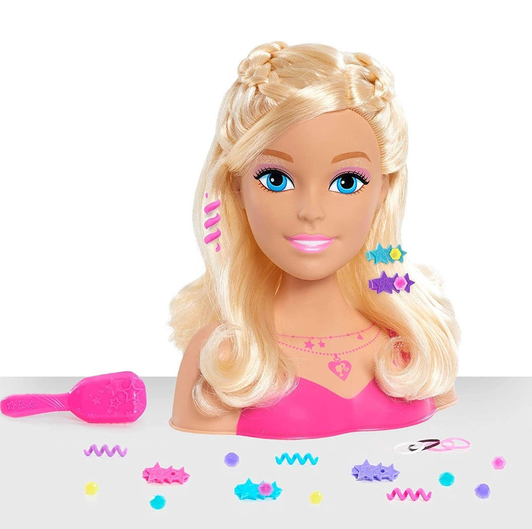 Барби манекен голова для причесок блондинка Barbie styling head - фото 1 - id-p1693370099