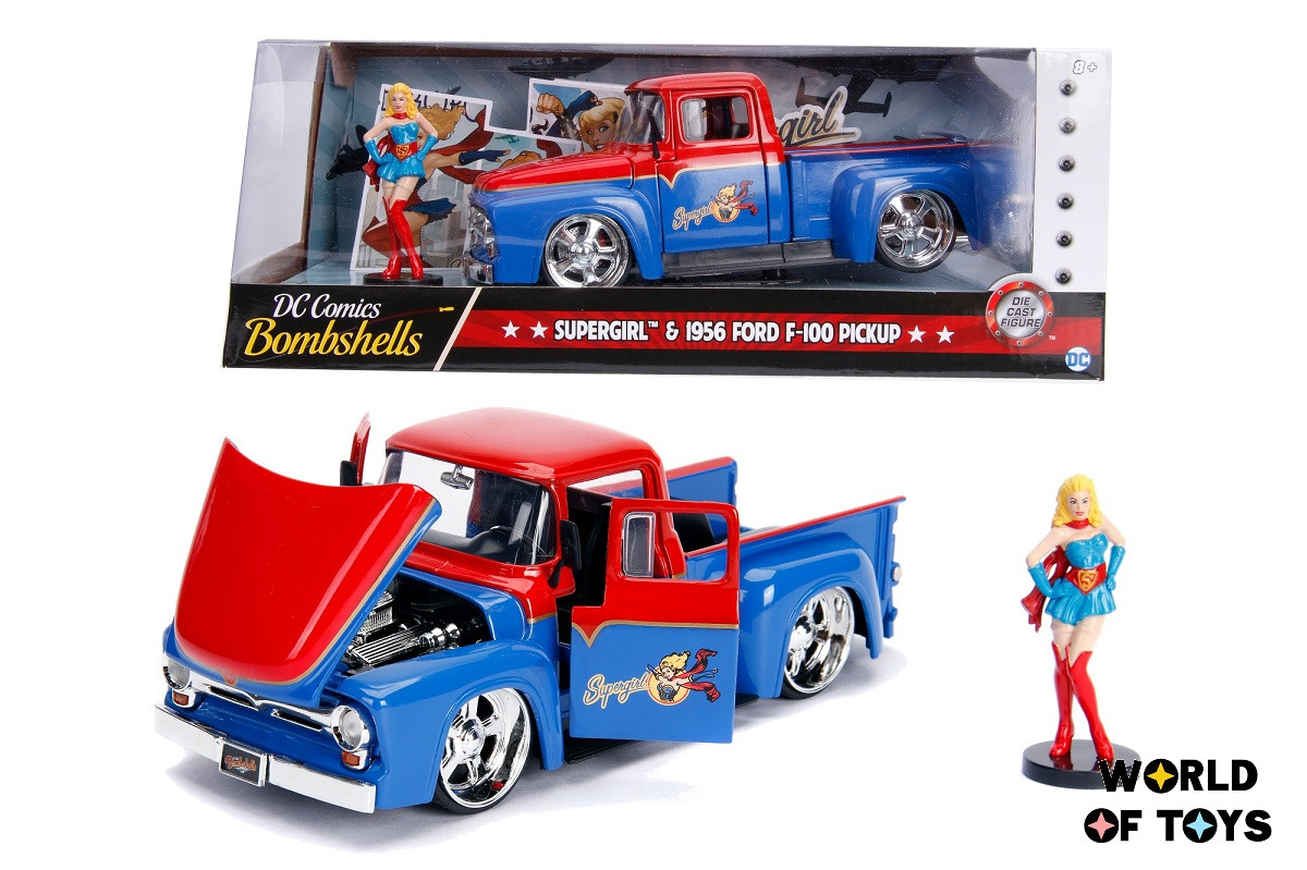 Машина металева Jada "Комікси DC. Супердівчина" Форд F-100 (1956) з фігуркою, 1:24, 8+ | 253255008