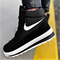Кроссовки женские Nike зимние черные на меху