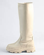 Чоботи труби Poly 2123 38 Молочні шкіра, фото 3