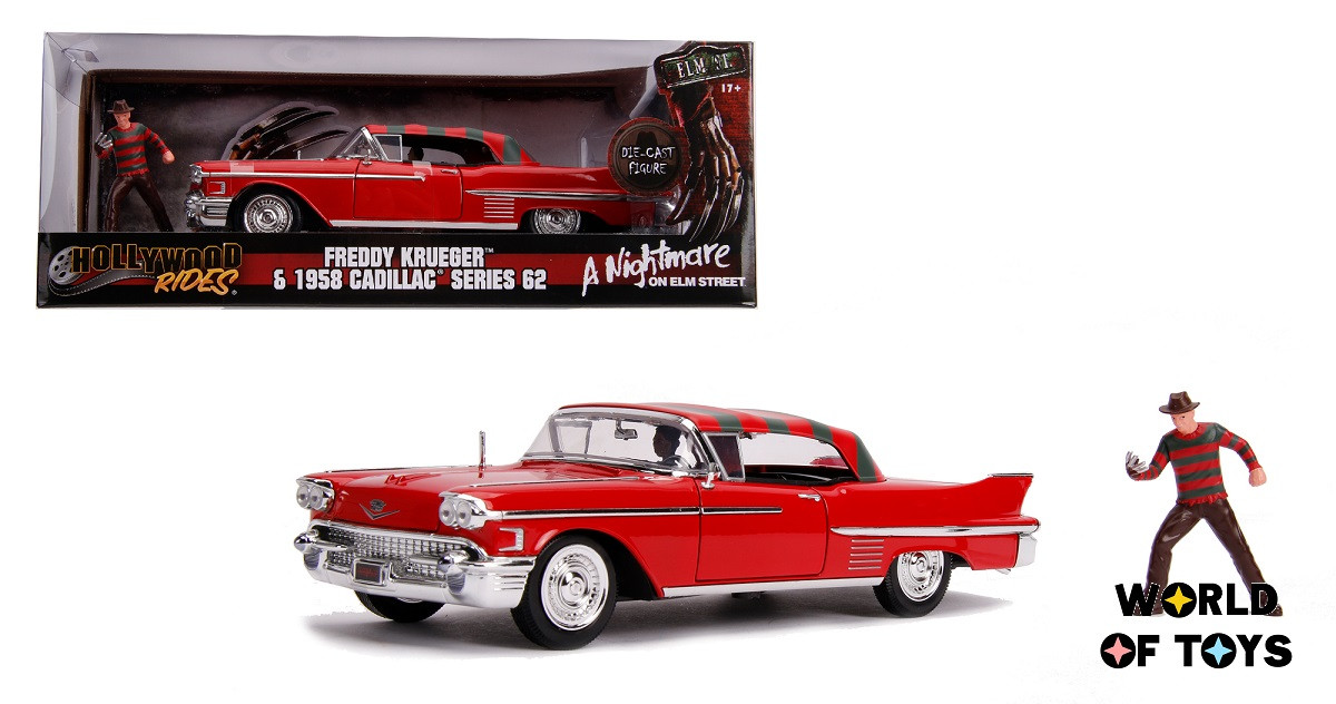 Машина металева Jada "Фредді Крюгер" Каділлак серія 62 (1958), 1:24, 8+ | 253255004