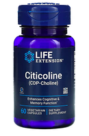 Life Extension, цитиколин (ЦДФ-холин), 60 растительных капсул