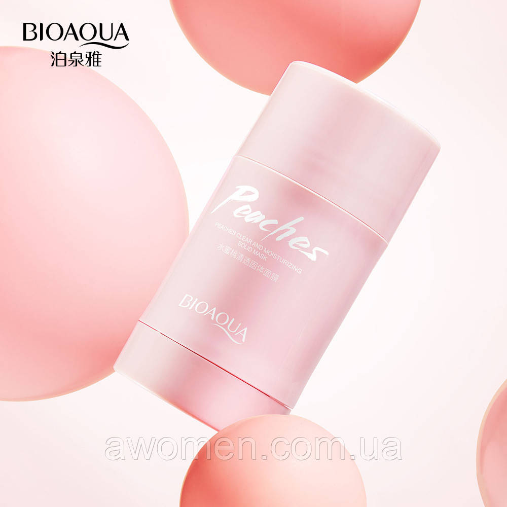 Уценка! Маска для обличчя Bioaqua Mud Peach Mask з екстрактом персика 40 g (м'ята коробка) - фото 1 - id-p1694253518