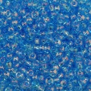 Бісер Preciosa Чехія №61000 світлий блакитний, прозорий, райдужний