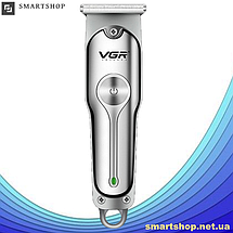 Машинка для стриження Vgr V-071, Професійна бездротова машинка для стриження волосся, вусів, бороди, тример, фото 4