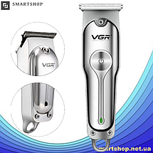 Машинка для стриження Vgr V-071, Професійна бездротова машинка для стриження волосся, вусів, бороди, тример, фото 5