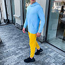 Худі Pobedov 97 з капюшоном світло-синього кольору, фото 5